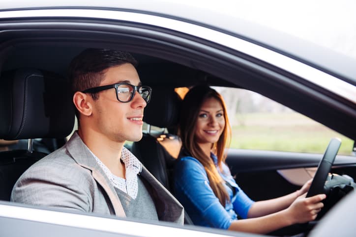 Couple in car