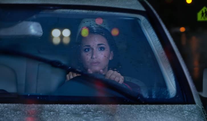 Rain on windshield