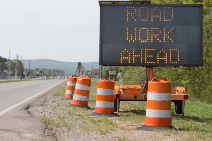 road work ahead